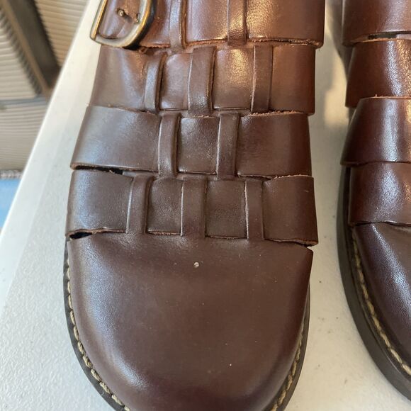 PREDICTIONS LEATHER COLLECTION WOMENS SHOES 8.5 BROWN SLIP-ON WEAVE - Picture 3 of 12